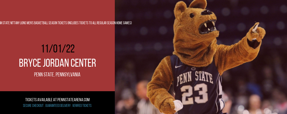 2022-2023 Penn State Nittany Lions Men's Basketball Season Tickets (Includes Tickets To All Regular Season Home Games) at Bryce Jordan Center